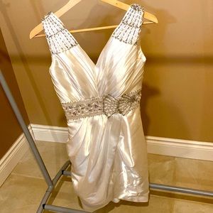 Evening Dress with gems and beads detailing